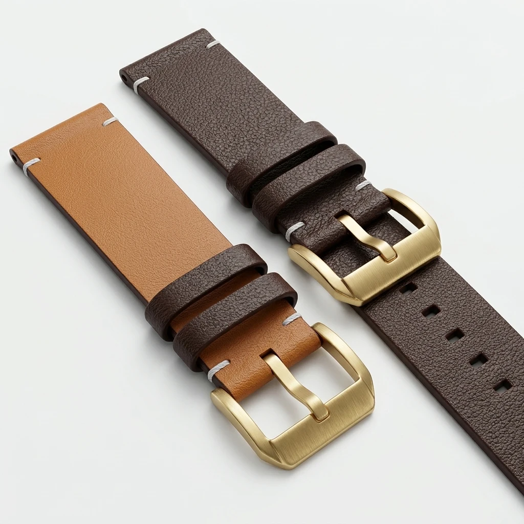 Elegant Stainless Steel Brushed Watch Buckle in Silver, Rose Gold, and Black - Available in Multiple Sizes