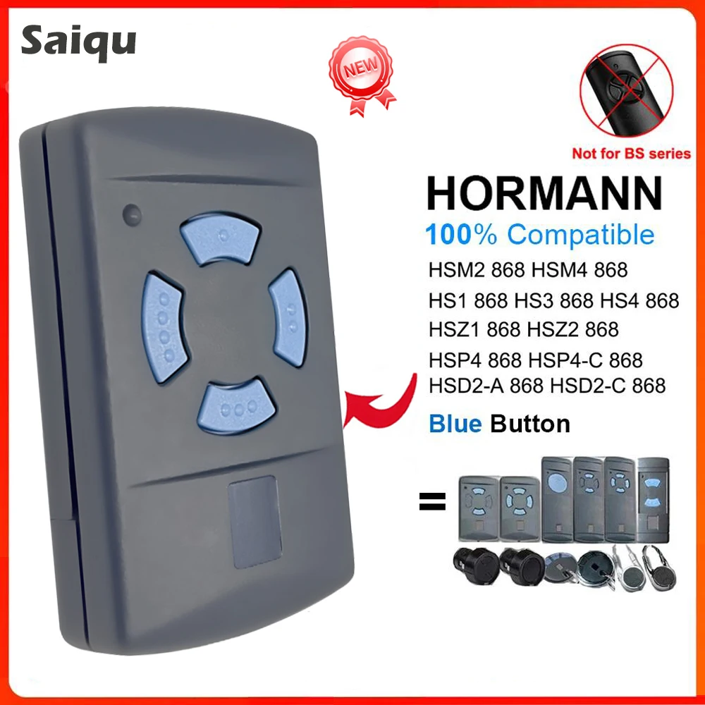 Hormann 868MHZ Remote Control HORMANN HSZ2 HSP4C HS1 HS2 HS4 HSZ1 HSM2 HSM4 HSE2 HSE4 Gate Opener Transmitter 868.35mhz