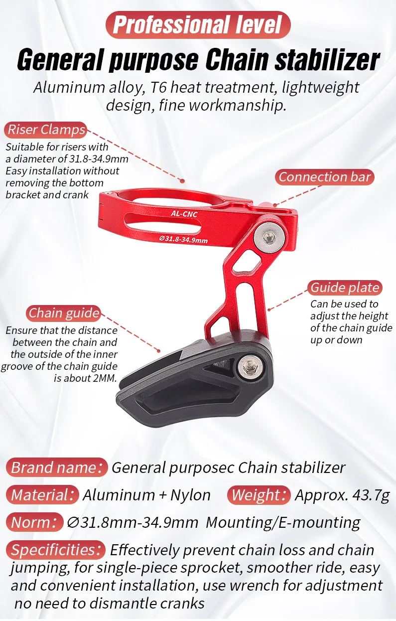 Description Picture 3 of itemLEBYCLE MTB Bicycle Chain Stabilizer Bike Single Disc Chainring Chain Guard Mountain Bike Anti-drop Chain Device