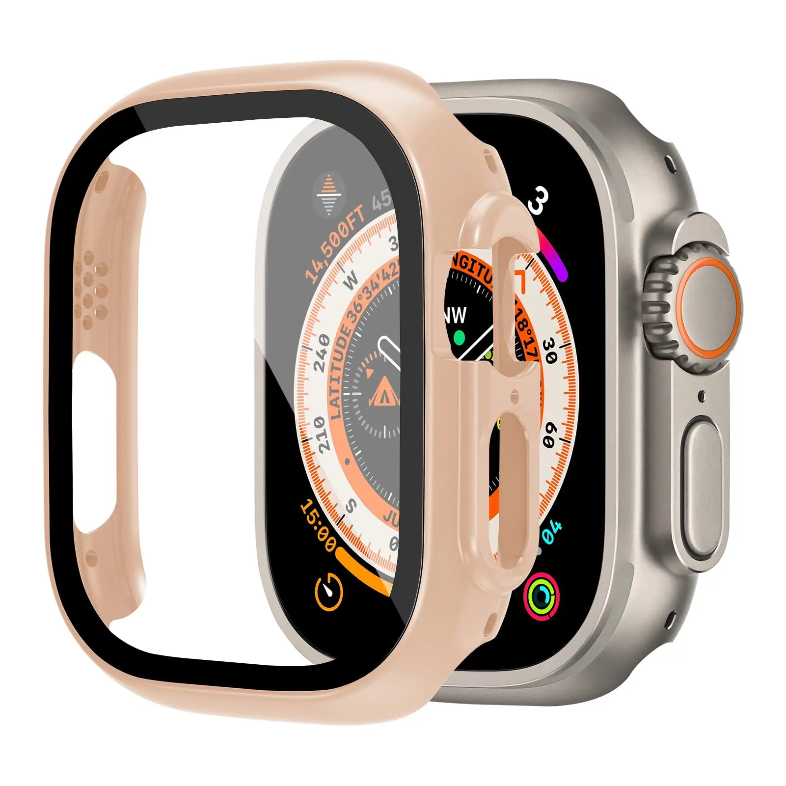 Shockproof Apple Watch Ultra 49mm Screen Protector with Tempered Glass