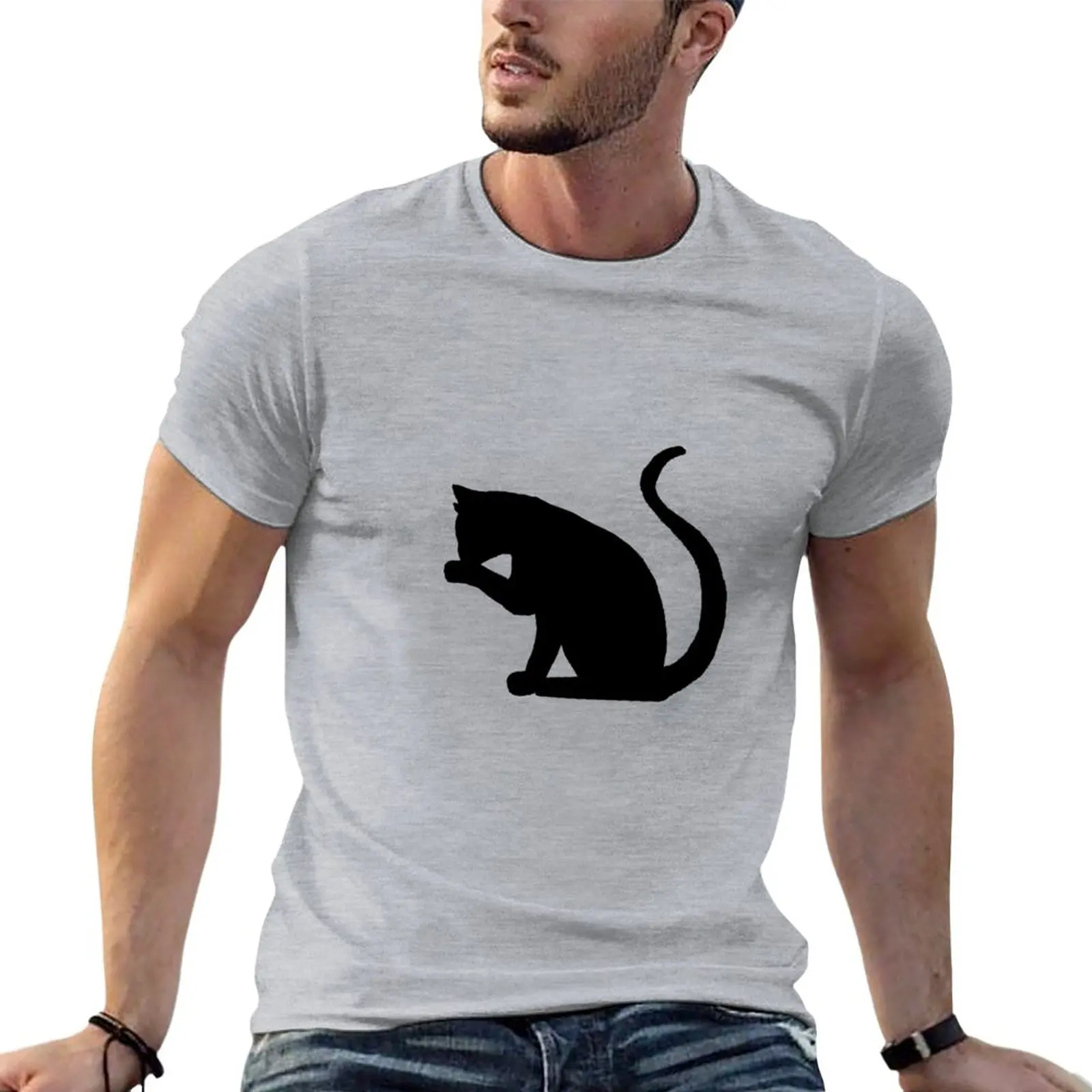 

Cat T-Shirt tees vintage T-shirts for men cotton