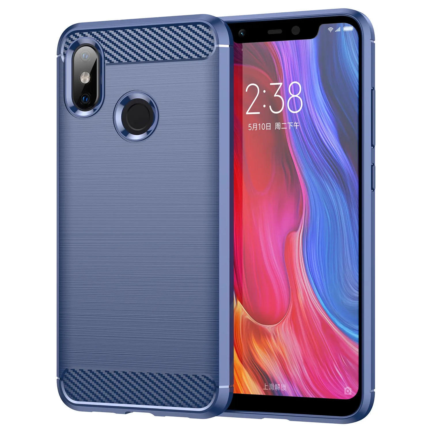Shockproof Carbon Fiber Silicone Phone Case