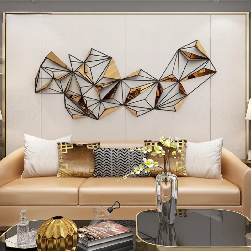 

Фон для гостиной, украшение на стену, подвеска для спальни, столовой, металлическое украшение на стену, модель отеля, украшение на стену комнаты