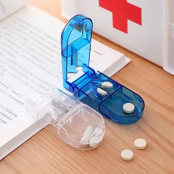 Portable Medicine Tablet Cutter Pill Storage Box Splitter Drug Tablet Cutter Divider Storage Case Pill Medicine Case Health Care 1