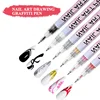 TSZS Nail Art Drawing Graffiti Pen Gel Pencil Plastic Painting Liner Brush White Marker Pen Nail Manicure Decoration Tools 1