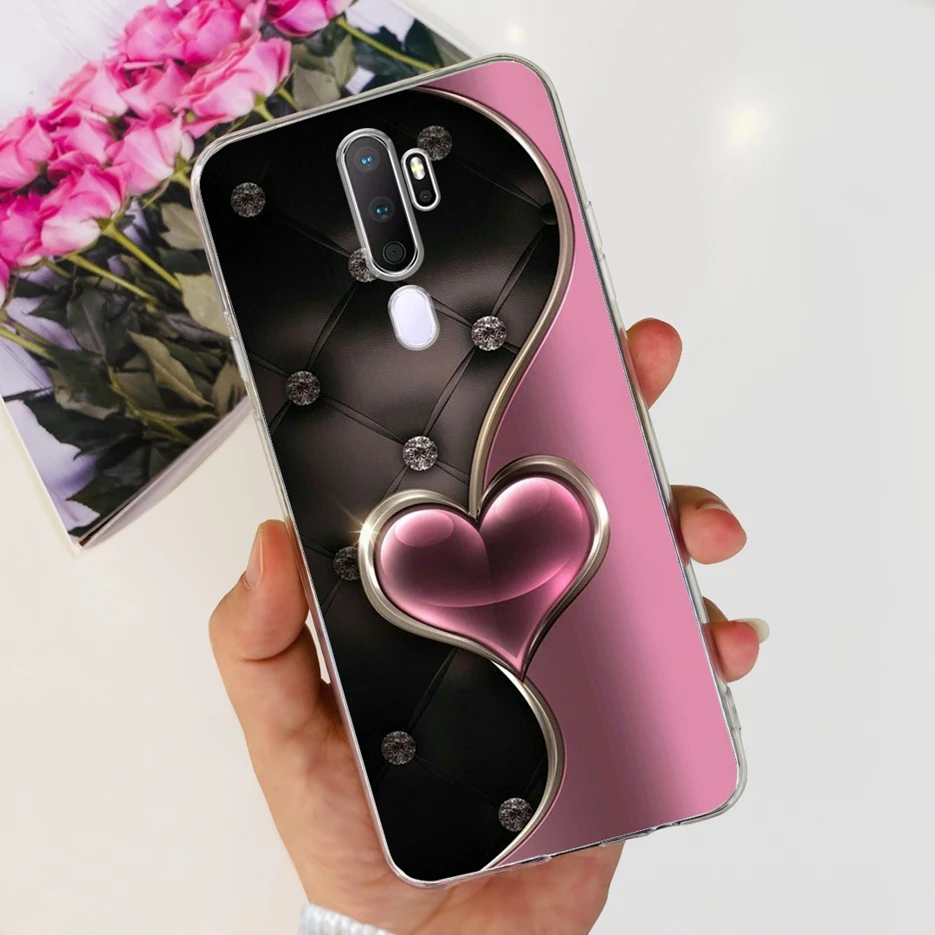 Stylish Painted Clear Silicone Phone Case, Soft Protective Cover