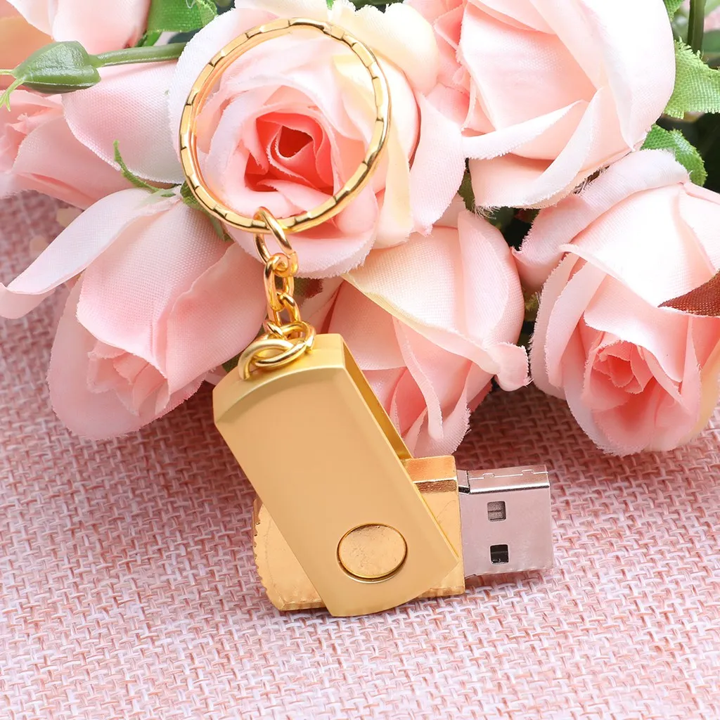 USB 플래시 드라이브, 미니 메탈 메모리 스틱, U 디스크 메모리 카드, 골든 (16G), 16GB, 4M-20 Mb/s 속도, USB 2.0