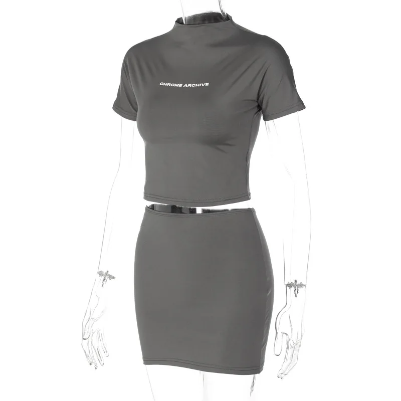 Ensemble 2 pièces pour femme - Ensemble de détente assorti pour femme - Survêtement de voyage pour femme - Haut court - Pantalon à jambes larges - Automne - Y2K
