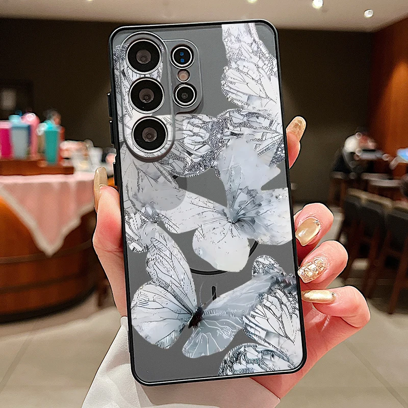 Butterfly Pattern Magnetic Phone Case Cover