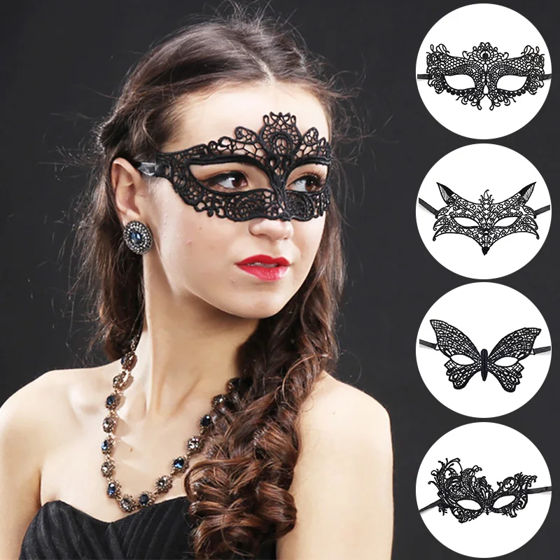 Lace Eye Mask Sexy Lady Hollow Lace Masquerade Face Mask Cosplay Prom Party Props Halloween Nightclub Fancy Dress Costume half face mask masquerade mask full face mask