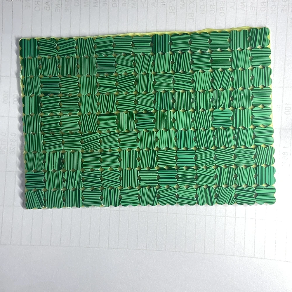 Meisidian Synthetic Green Malachite Clover 13x13x2mm Flower Loose Gemstones For Jewelry