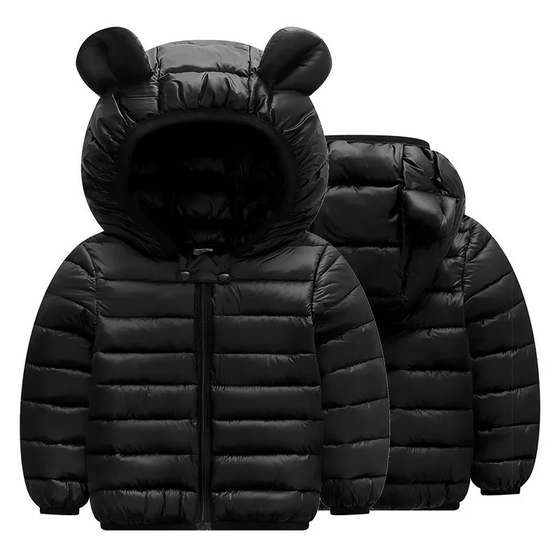 Baby Boys Girls Winter Coats Toddler Bear Hoods Down Jacket Infant Kids Light Puffer Padded Outwear