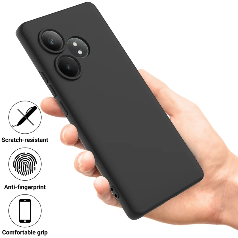 Premium Soft Liquid Silicone Case with Strap and Flocked Interior