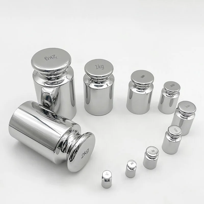 1pcs 1g-20kg M2 grade Stainless steel chrome plating Milligram Calibration Weight Set For Electric scale Balance Test 0.1g~1g
