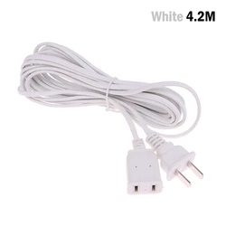 Versatile Dual - Tone Power Cord with On/Off Switch and Extension Features (White 4.2M)