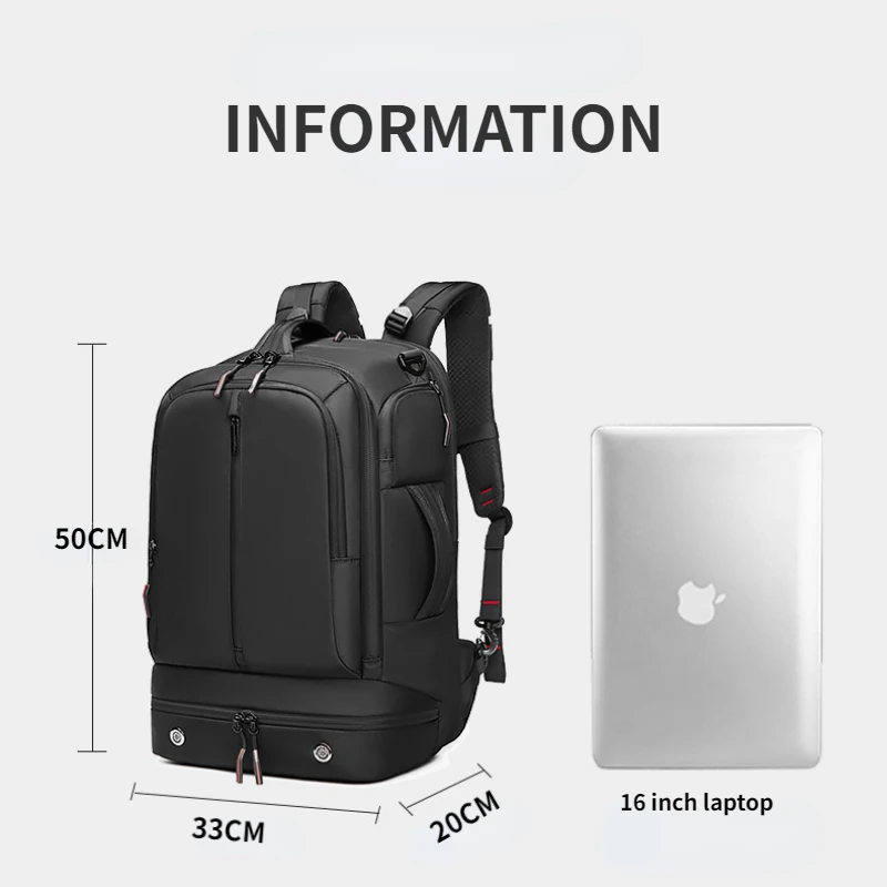 Man Backpack Men Travel Bag Luxury Outdoor Hiking Bag Black Laptop Bag Large Capacity Multifunctional Sports Waterproof Handbag 2