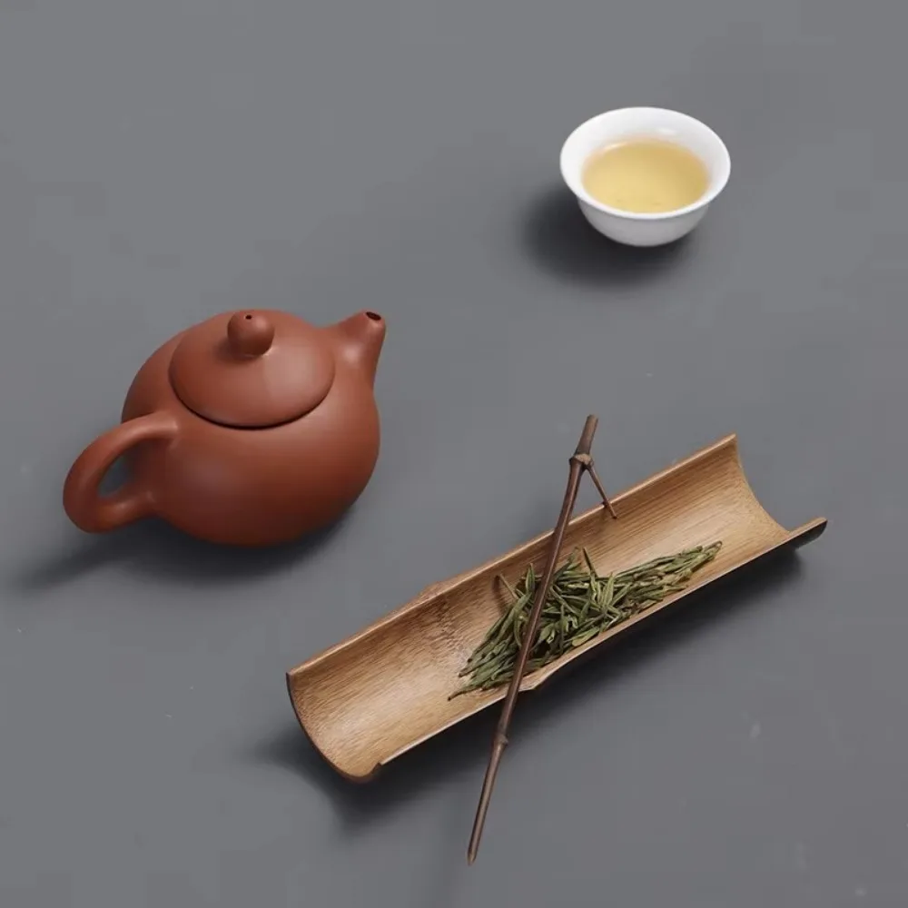 Natural Bamboo Tea Scoop Chinese Style Kung Fu Tea Set