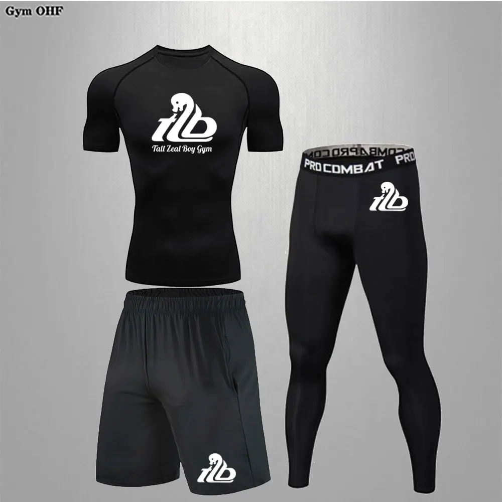 

Men's Fitness Tracksuit For Men, With Compression, Quick Dry, Sports Suit For Jogging, For Training In The Gym, Men's 3-piece