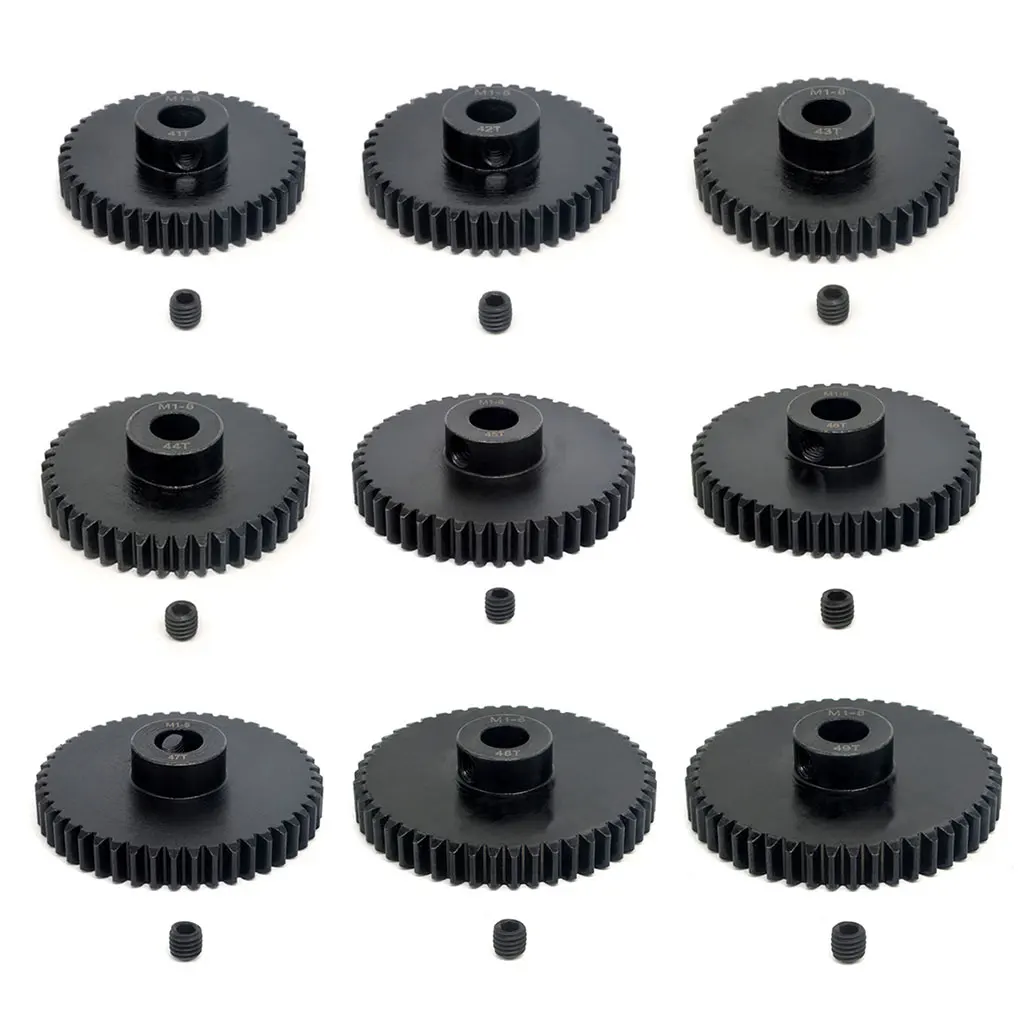 Precision-Cut 8mm Motor Gear, 13T-49T Pinion for High-Performance RC Cars