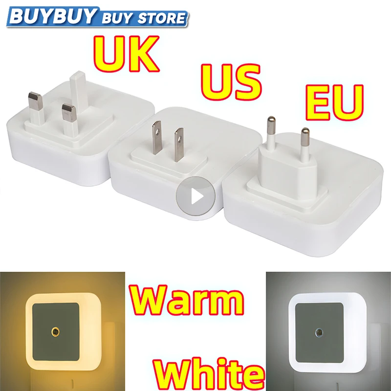 LED Night Light EU/US/UK Plug In Smart Motion Sensor Light Wall Lamp For Home Aisle WC Hallway Stair Kitchen Bedroom Night Lamp
