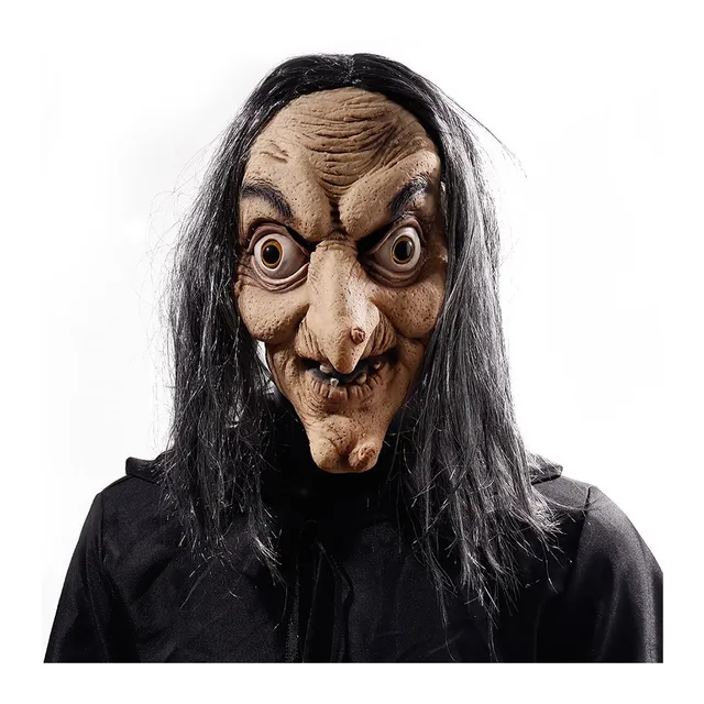 Disfraz Máscara De Bruja Aterradora Halloween Amarillenta | Cuotas Sin Interés
