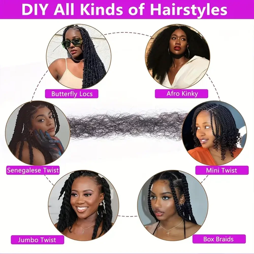 1B/30/27 Synthetic Marley Hair 18 Inch Marley Twist Hair Afro Kinky Curly for Faux Locs Twist Hair Extensions 8strands/Pack