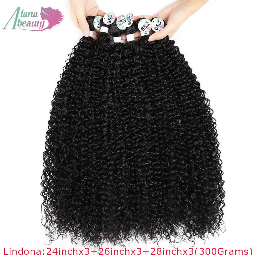 Synthetic Curly Hair Bundles Long Jerry Curly Extensions 9PCS 24''26''28'' Organic Fake Hair For Women Heat Resistant Fiber Wave