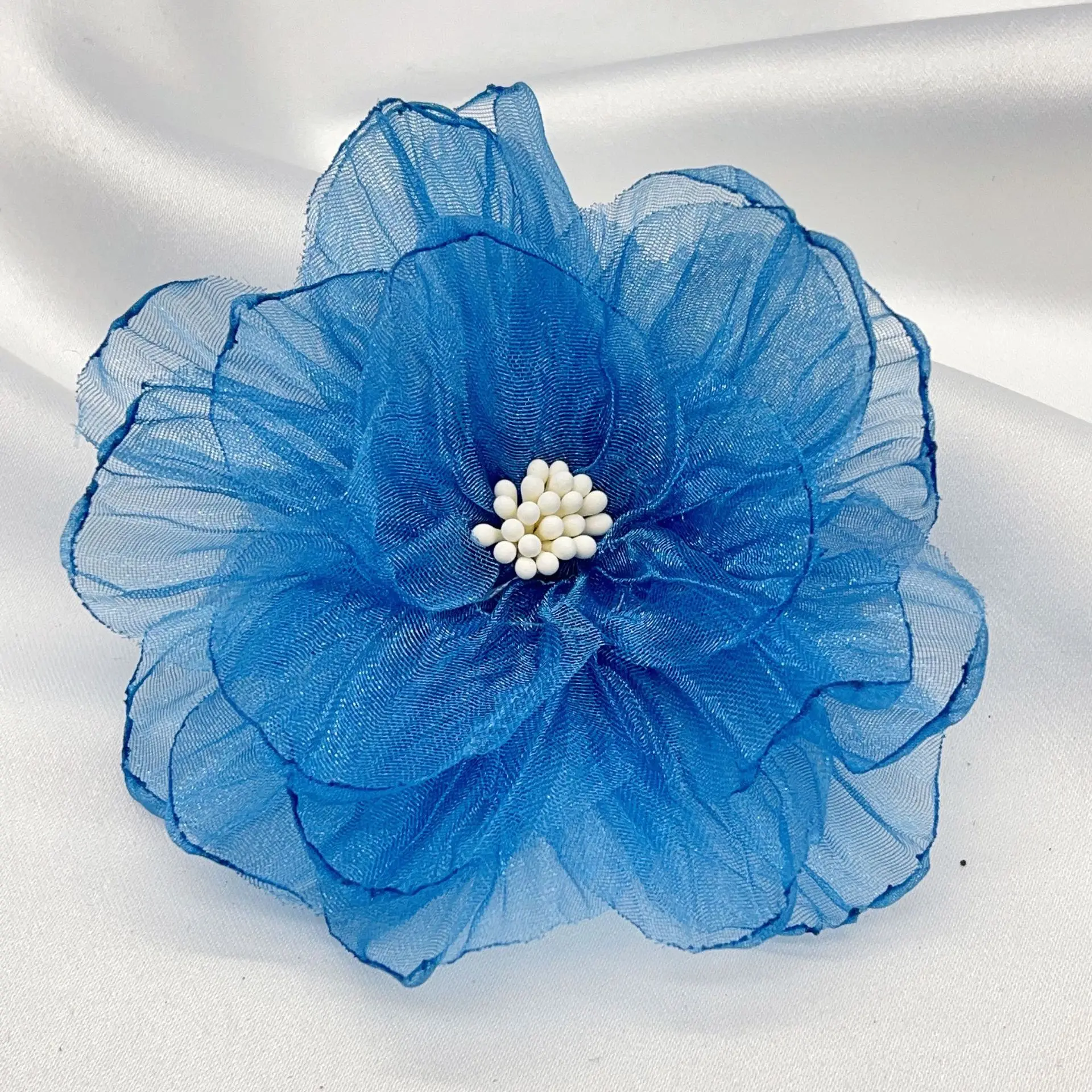 Diy Flower Clothing Handmade Organza Fabric Artificial Flowers For