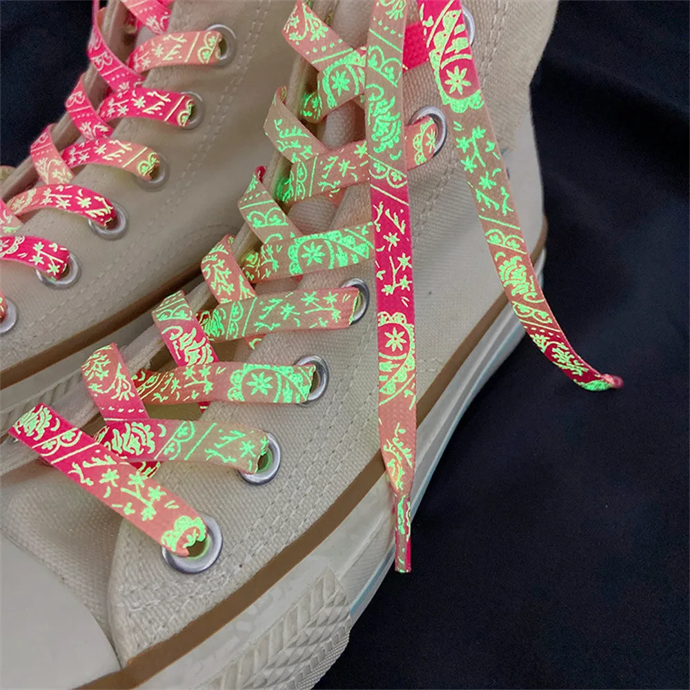 1 Pair Luminous Shoelaces for Kid Sneakers Men Women Sports Shoes Laces Glow In The Dark Night Shoestrings Reflective Shoelaces