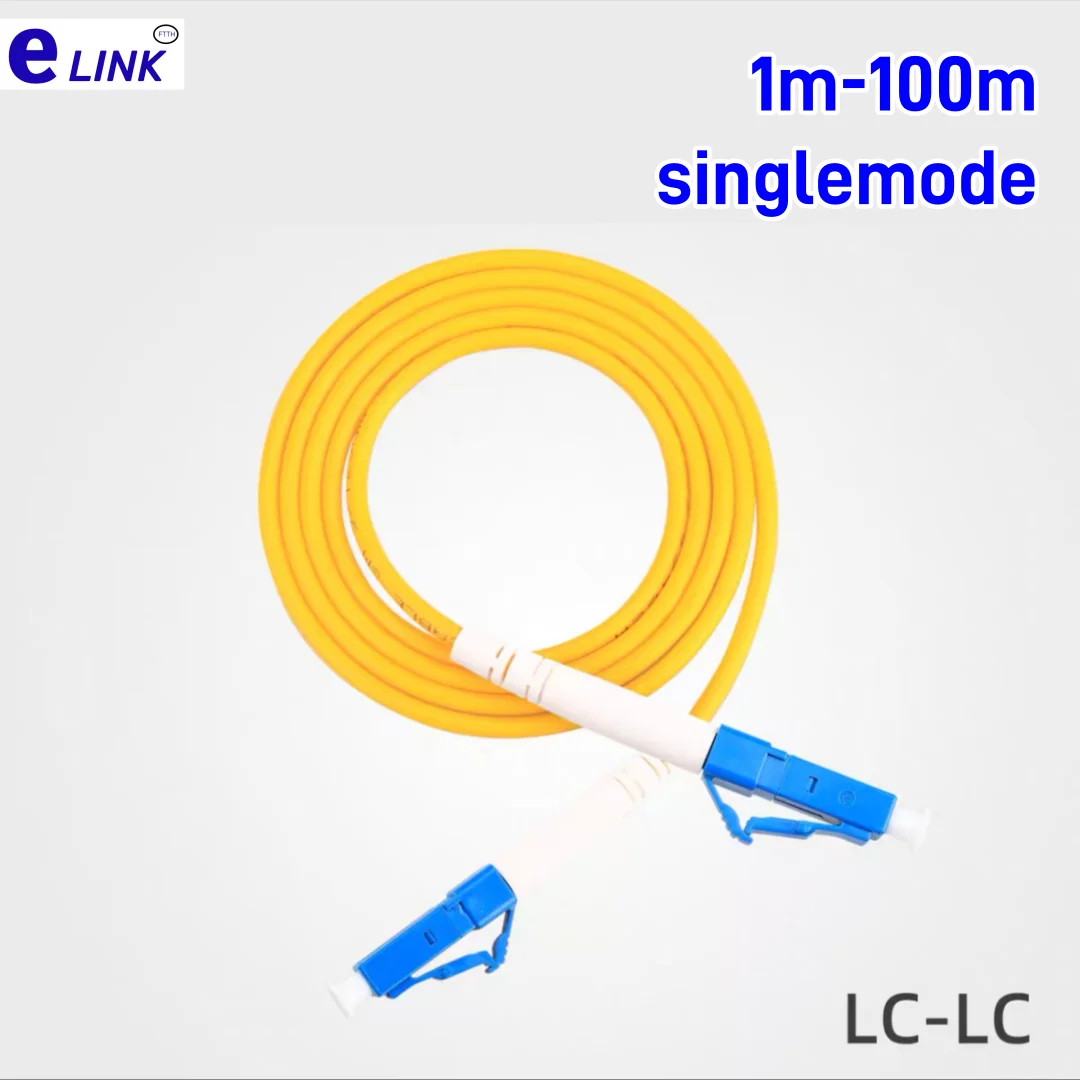opticalpatchcordLC-LC1m5m10m50m100msimplexSM30mPVCBLUELCconnectorfiberjumperG652DfreeshippmentELINK