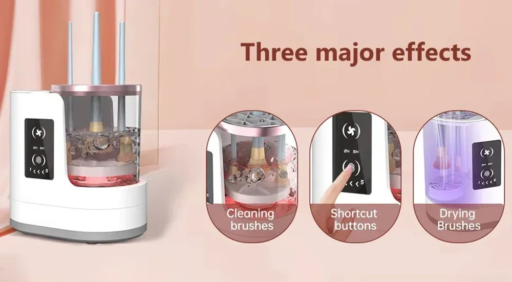Description Picture 4 of itemAutomatic Makeup Brush Cleaner Electric Makeup Brush Quick Dry Cleaning Tool Makeup Remover Brow Pencil Brush Special Cleaner
