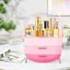 Portable Oval Cosmetics Organizer with Compartment Drawers Makeup Storage Box Vanity Dresser Clear Lid Easy Access Ideal Gifts 2