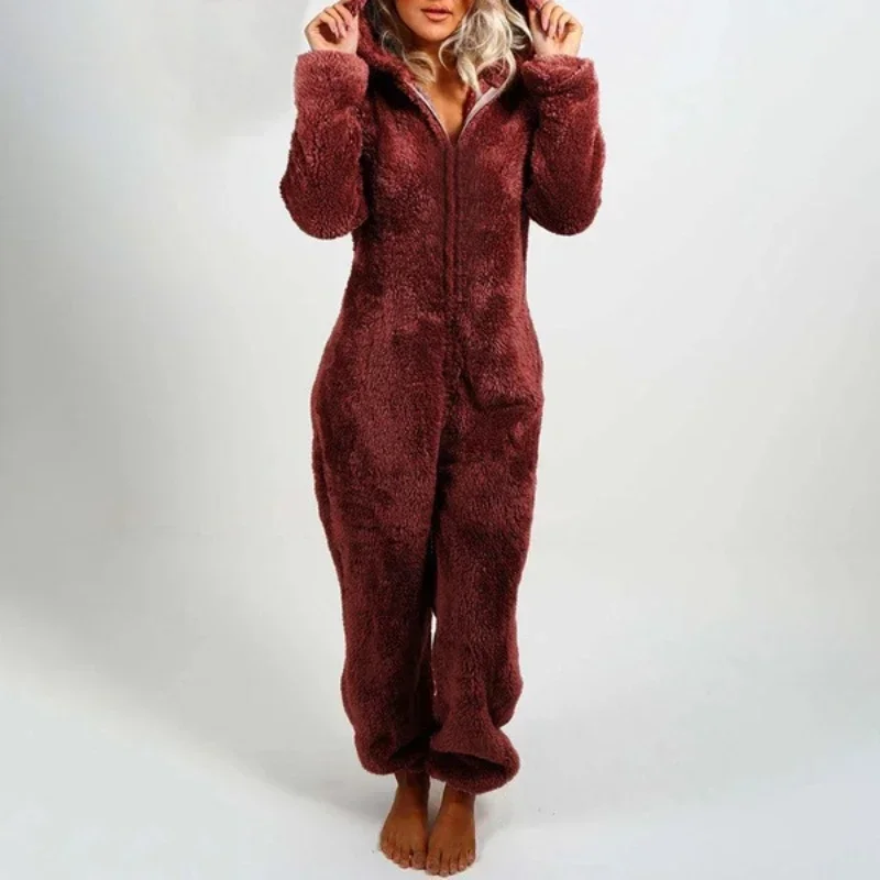 Women Jumpsuit Kigurumi Pajamas Onesies Cosplay Pajamas Onesies Women Bodysuit Sleep Wear Set Women Suspender Pajamas Flannel Pajamas Onesies Fashion Onesies Fleece Sleepwear Overall Plus Size Hood Sets Pajamas for Women Adult for Winter Warm Pyjamas Women S-5XL
