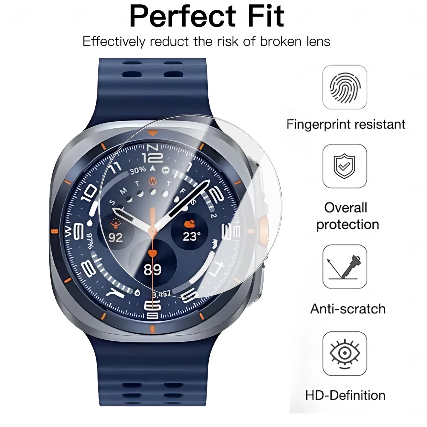 Screen Protector for Samsung Galaxy Watch 8 40mm 44mm Classic Tempered Glass Easy To Install Protective Film for Galaxy Watch8