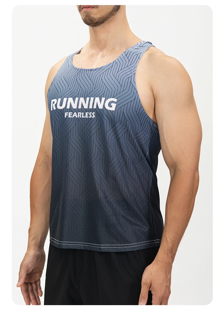 Herren Marathon Tank Ultraleicht Laufweste Shirt Lose Dry Fit Workout Ärmelloses T-Shirt Outdoor Jogging Trainingskleidung – Detail 14