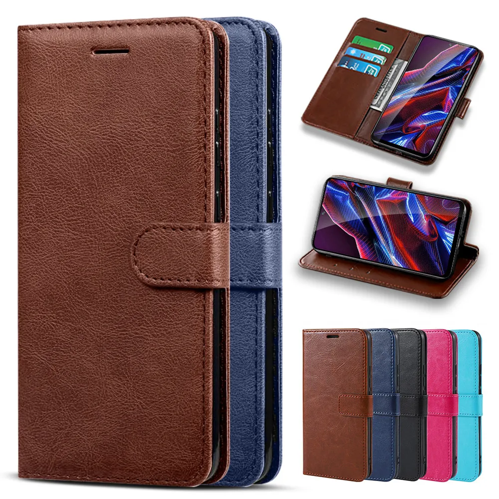 Luxury Leather Flip Case For Xiaomi Poco X5 Pro 5G Stand Card