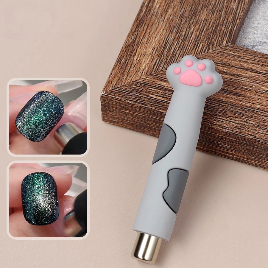 Cat Paw Strong Magnet Stick Nail Art Magnetic Rod for Cat Eye Gel Polish Manicure Creative Pet-Themed Nail Tool magnetic nail art tools cat eye nail tool magnetic nail tools magnetic nail pen nail care tools