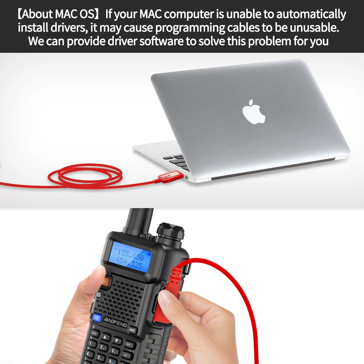 CH340 USB-Programmierkabel für Baofeng UV 82 888S UV 13 21 Pro Quansheng UV-K5 5R Plus Walkie Talkie Radio – Detail 13