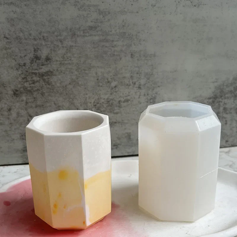 DIY 하이 스트라이프 실리콘 몰드 꽃병, 빅 사이즈 홈 데코, 콘크리트 화분, 몰드 스트라이프 디자인, 꽃꽂이 에폭시 송진 몰드