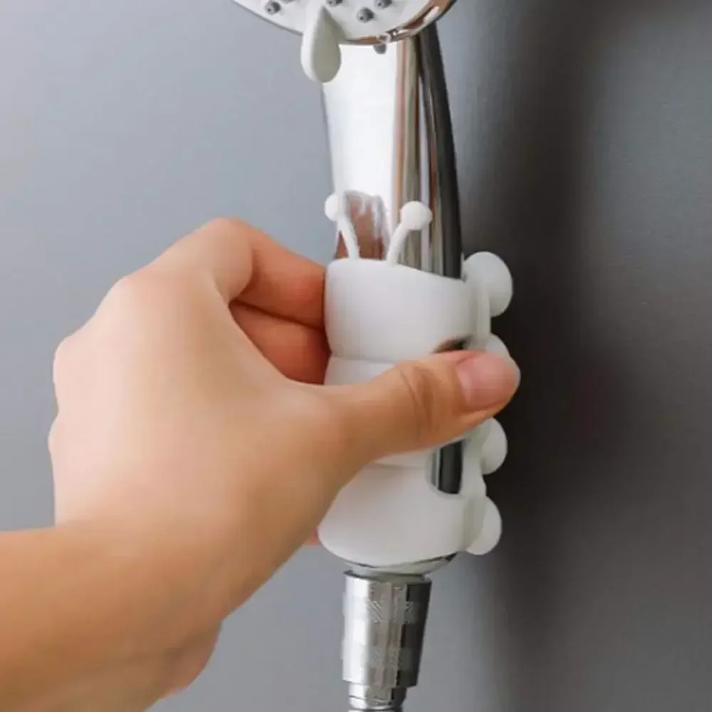 

Силиконовый держатель для душа и ванны, регулируемый съемный держатель для душевой лейки на присоске, многоразовая Удобная настенная стойка