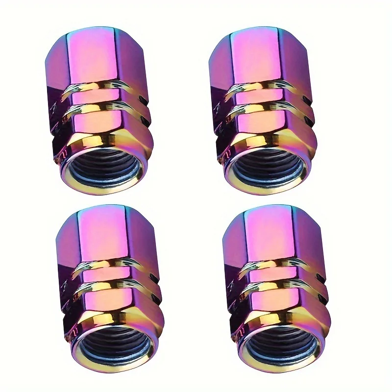 Aluminum Alloy Decorative Tire Valve Stem Caps - Dustproof Wheel Accessories for Cars, Motorcycles, and Bicycles