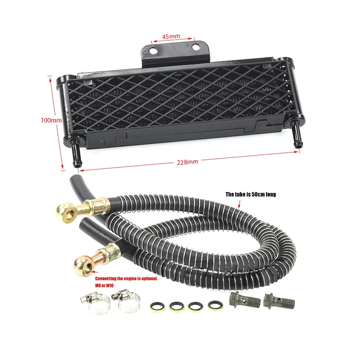 

Motorcycle Radiator M8 Interface Engine Oil Cooler 50-160Cc ATV Oil Cooling