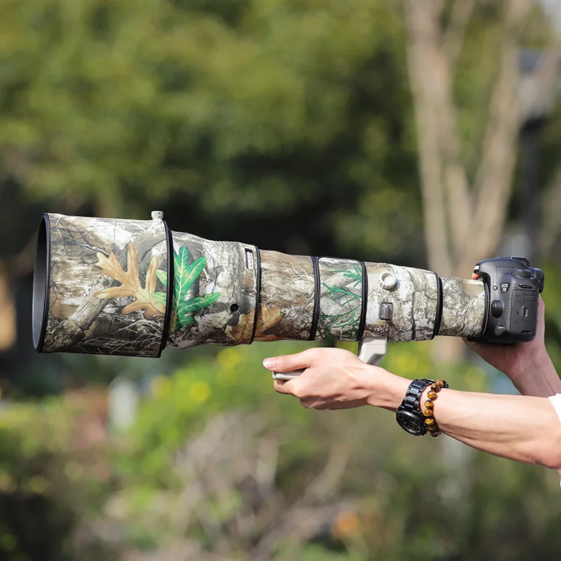 CHASING BIRDS 카무플라주 렌즈 코트, 캐논 EF 800mm F5.6 L IS USM 방수 및 방수 탄성 렌즈 보호 커버