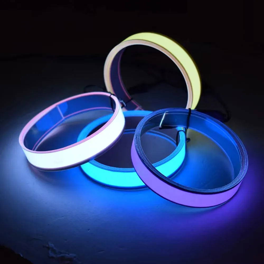 USB 12V Battery EL Car LED Strip Light for DIY AD LOGO Flexible Neon Lights Glow Rope Party Decoration Tape Lamp Backlight Panel