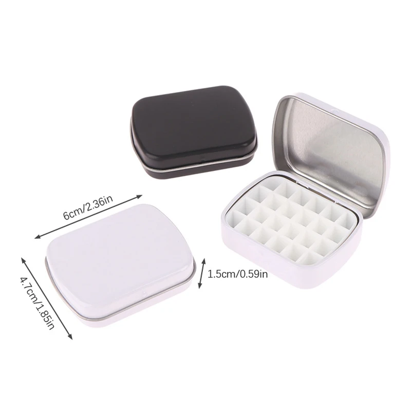 Portable Empty Watercolor Tin Box 24 Grids Mini Watercolor Paint Palette Travel Painting Paint Tray Art Supplies paint tray color palette watercolor palette