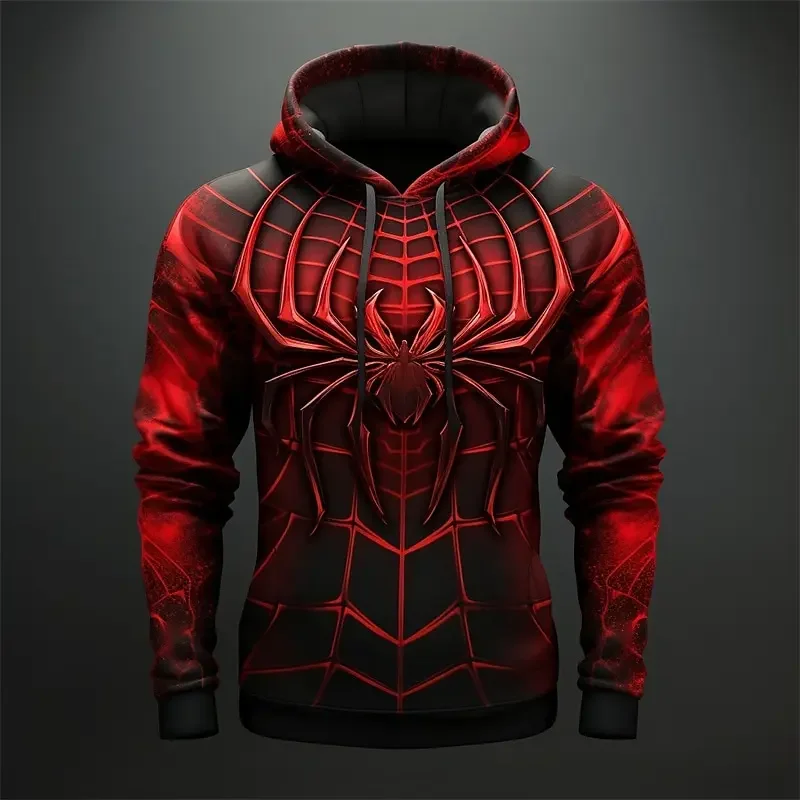 

Men's 3DSpider Graphic Prints Casual Men's 3D Printing Hoodie Pullover Holiday Outgoing Spring and Autumn Clothing