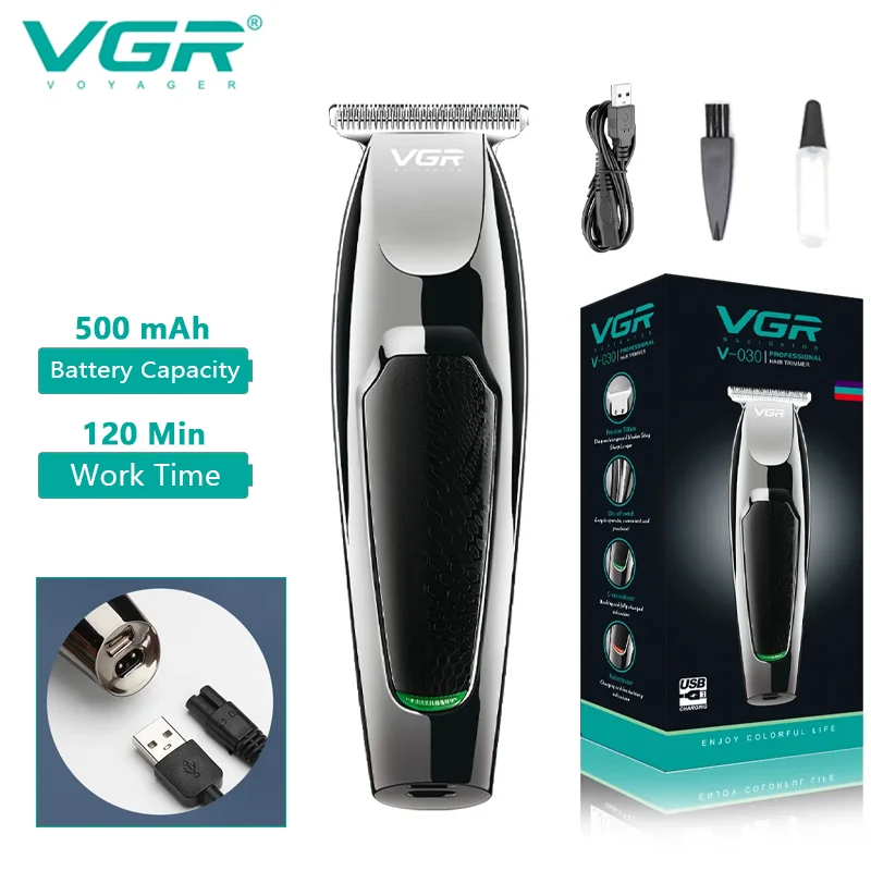 

VGR Машинка для стрижки волос, триммер, режущий станок для мужчин, электрическая парикмахерская, профессиональная парикмахерская машина, режущее оборудование, перезаряжаемая v030