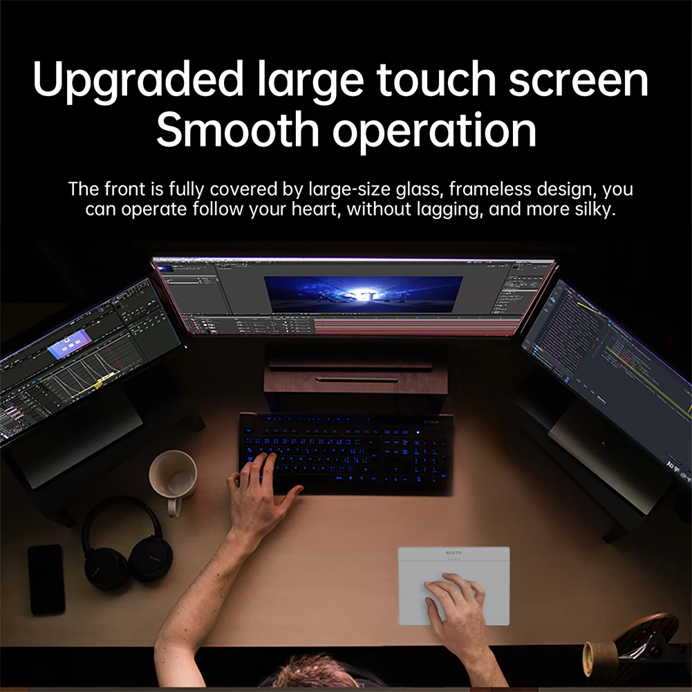USB Touchpad Mouse Multi-Gesture Wireless Touchpad Type-C Rechargeable Wired Precision Trackpad for Computer Notebook PC Laptop