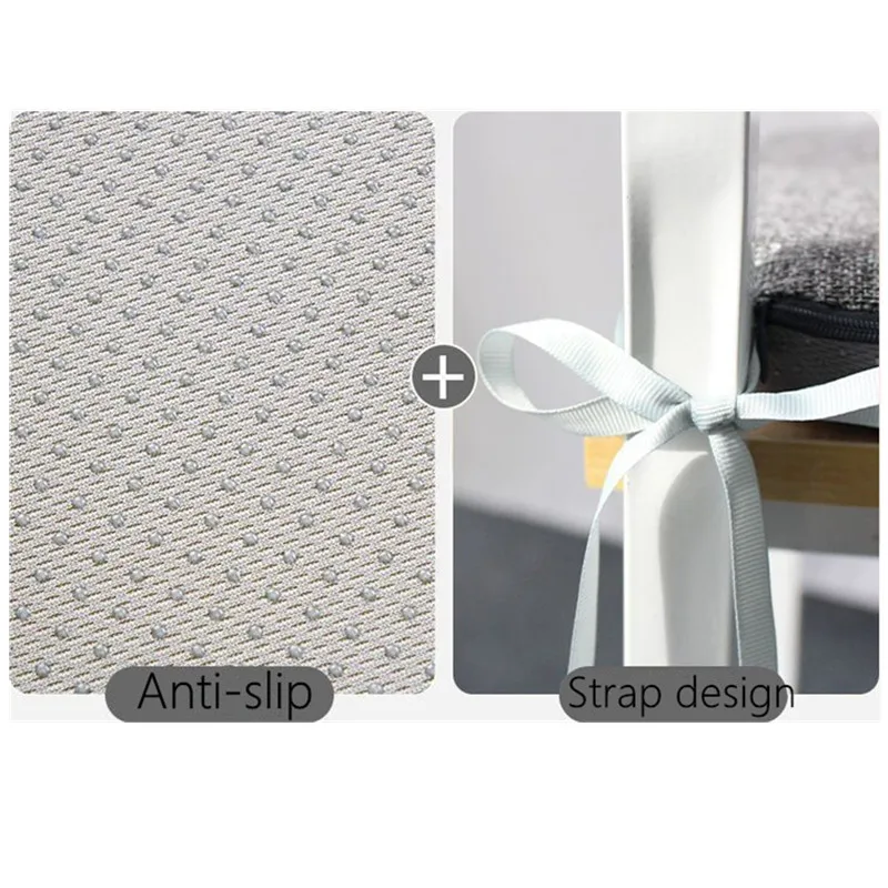 Memory Foam Cushion Slow Rebound Removable Washable Milk Silk Fabric Home Office Chair  Seat Cushion  Ergonomic Memory Cotton 4