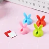 4Pcs Cute Bunny Cable Holders Cable Clips Self Adhesive Cable Manager Desk Phone Charger Cable Earphones Wire Winder Holder 3